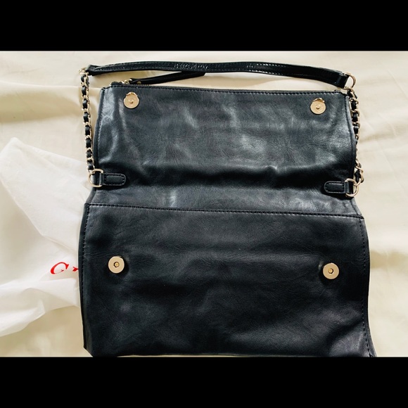 Guess studded black handbag with chain strap - Picture 3 of 8